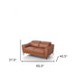 Urban 65" Brown Leather Adjustable Headrest Loveseat By Homeroots | Loveseats | Modishstore - 7