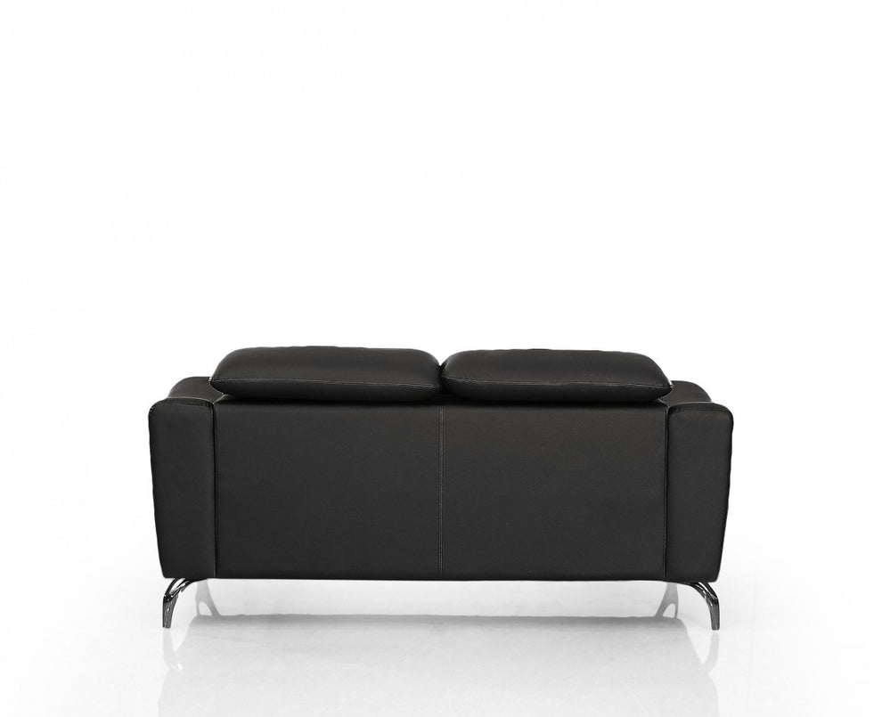 Urban 65" Brown Leather Adjustable Headrest Loveseat By Homeroots | Loveseats | Modishstore - 10