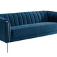 76" Blue Three Person Standard Metal Legs Sofa By Homeroots | Sofas | Modishstore