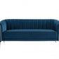76" Blue Three Person Standard Metal Legs Sofa By Homeroots | Sofas | Modishstore - 2