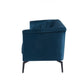 76" Blue Three Person Standard Metal Legs Sofa By Homeroots | Sofas | Modishstore - 3