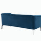 76" Blue Three Person Standard Metal Legs Sofa By Homeroots | Sofas | Modishstore - 4