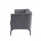 76" Dark Grey Three Person Standard Metal Legs Sofa By Homeroots | Sofas | Modishstore - 3