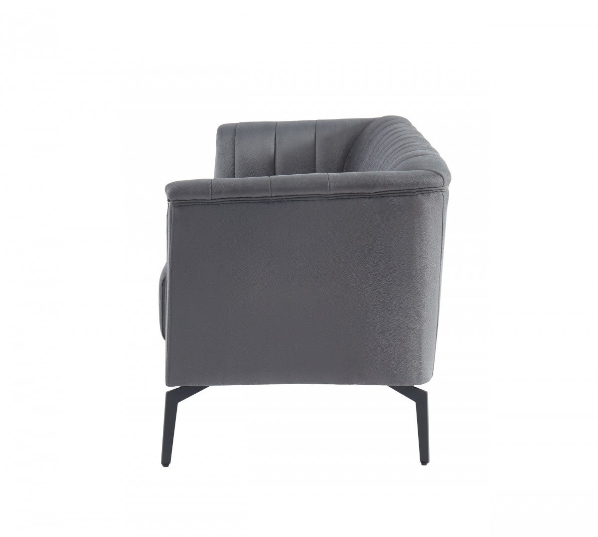 76" Dark Grey Three Person Standard Metal Legs Sofa By Homeroots | Sofas | Modishstore - 3