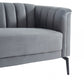 76" Dark Grey Three Person Standard Metal Legs Sofa By Homeroots | Sofas | Modishstore - 6