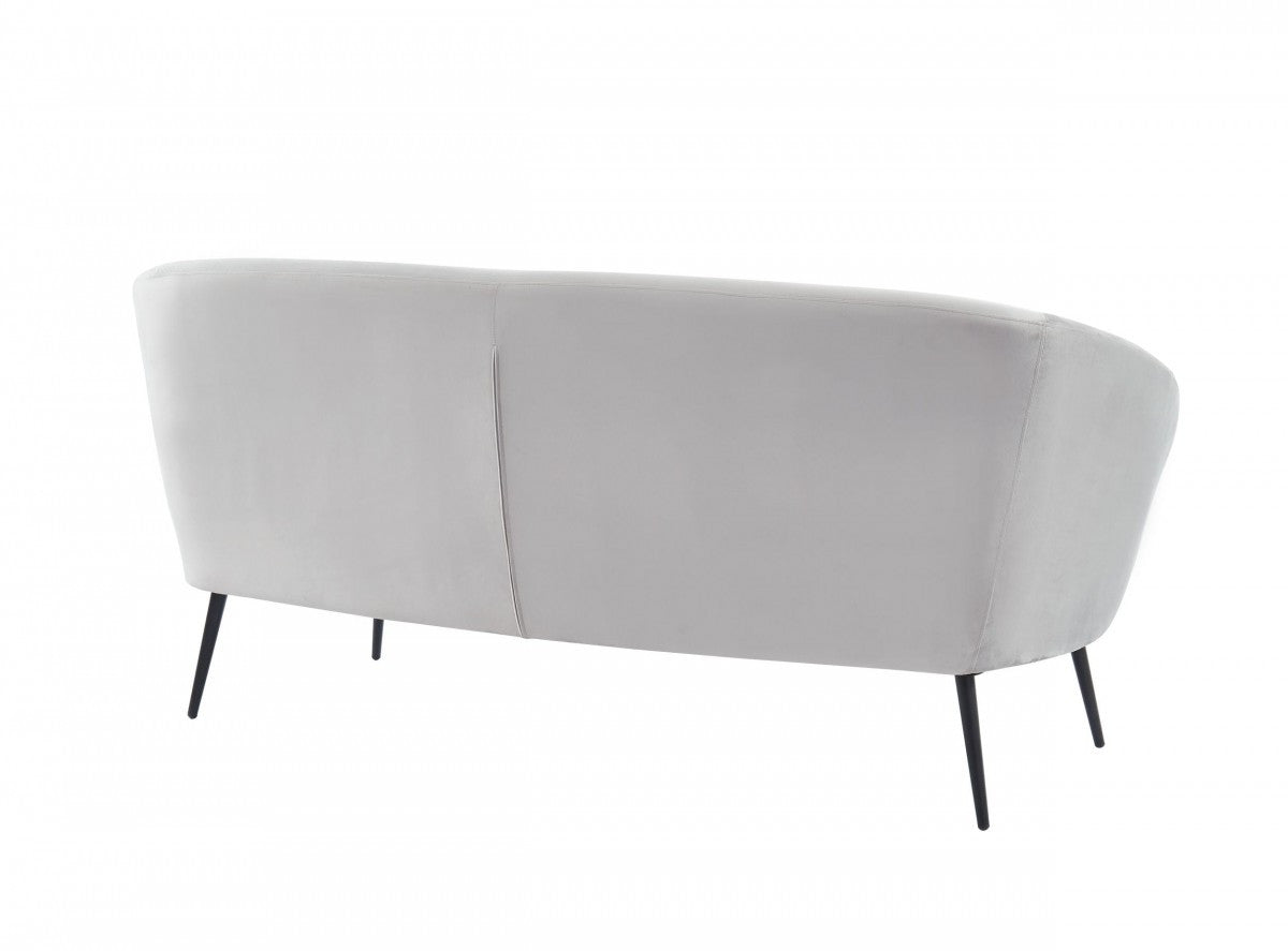 75" Light Grey Three Person Standard Metal Legs Sofa By Homeroots | Sofas | Modishstore - 4