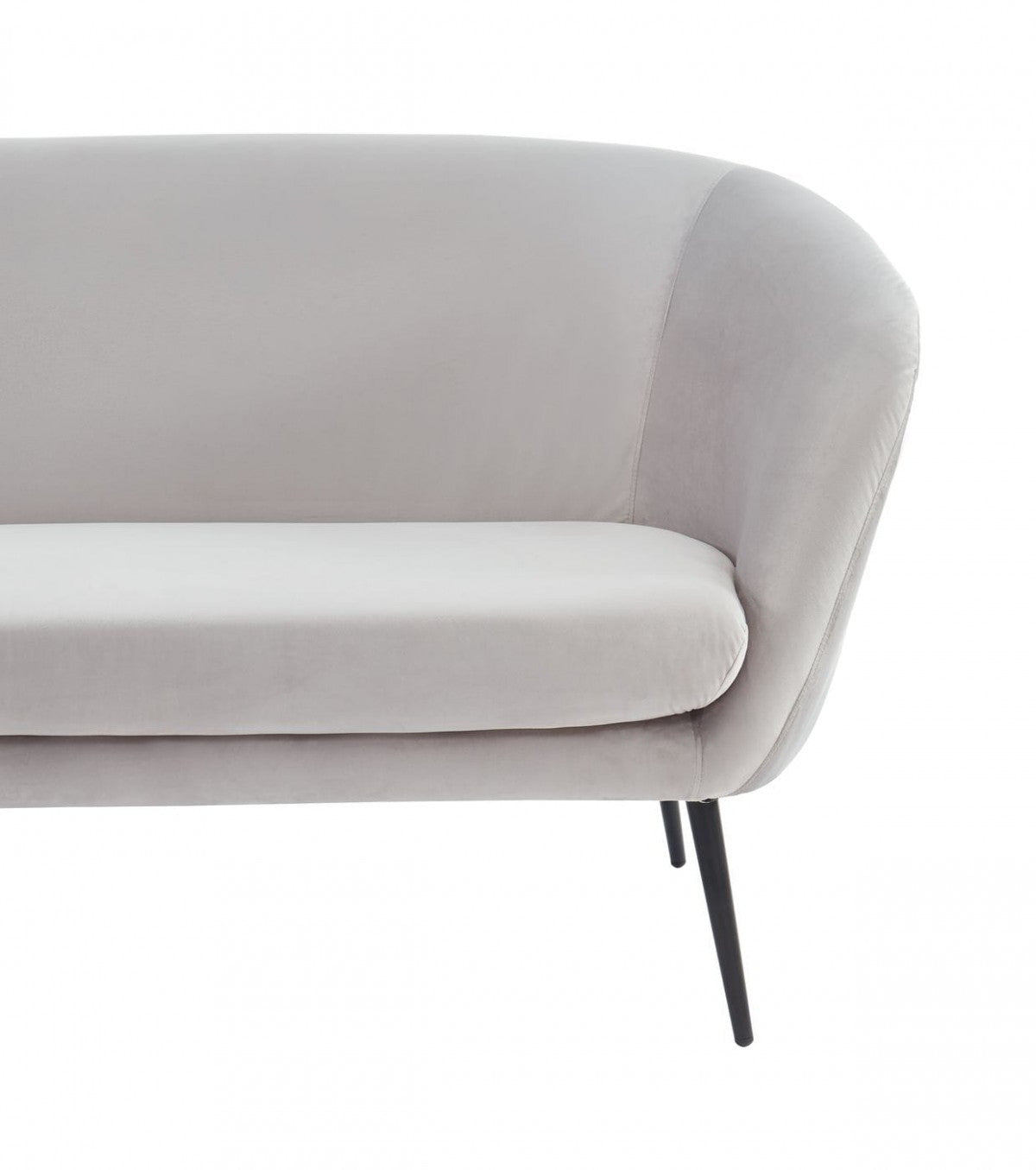 75" Light Grey Three Person Standard Metal Legs Sofa By Homeroots | Sofas | Modishstore - 5