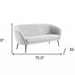 75" Light Grey Three Person Standard Metal Legs Sofa By Homeroots | Sofas | Modishstore - 7