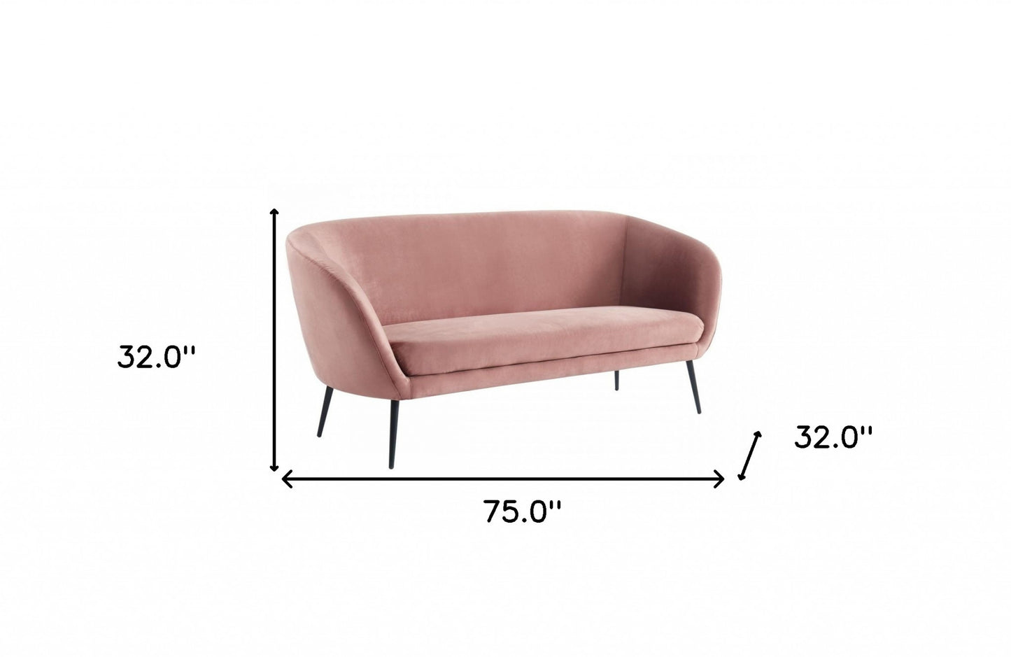 75" Light Grey Three Person Standard Metal Legs Sofa By Homeroots | Sofas | Modishstore - 14