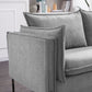 87" Grey Three Person Standard Metal Legs Sofa By Homeroots | Sofas | Modishstore - 4