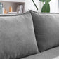 87" Grey Three Person Standard Metal Legs Sofa By Homeroots | Sofas | Modishstore - 5