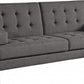 Contemporary Grey Sofa Bed With Steel Legs By Homeroots | Sofas | Modishstore - 4