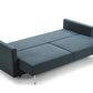 Long Arm 88" Blue Green Sofa Bed With Storage Space By Homeroots | Sofas | Modishstore - 3