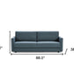 Long Arm 88" Blue Green Sofa Bed With Storage Space By Homeroots | Sofas | Modishstore - 5