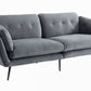 Modern 84" Dark Grey Sofa With Two Cushions By Homeroots | Sofas | Modishstore