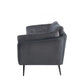 Modern 84" Dark Grey Sofa With Two Cushions By Homeroots | Sofas | Modishstore - 3