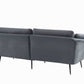 Modern 84" Dark Grey Sofa With Two Cushions By Homeroots | Sofas | Modishstore - 4