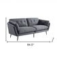 Modern 84" Dark Grey Sofa With Two Cushions By Homeroots | Sofas | Modishstore - 14