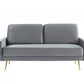 Compact 72" Grey Velvet Sofa With Two Cushions By Homeroots | Sofas | Modishstore - 2