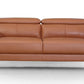 Urban 80" Brown Leather Adjustable Headrest Sofa By Homeroots | Sofas | Modishstore