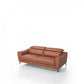 Urban 80" Brown Leather Adjustable Headrest Sofa By Homeroots | Sofas | Modishstore - 2