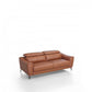 Urban 80" Brown Leather Adjustable Headrest Sofa By Homeroots | Sofas | Modishstore - 3