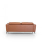 Urban 80" Brown Leather Adjustable Headrest Sofa By Homeroots | Sofas | Modishstore - 4