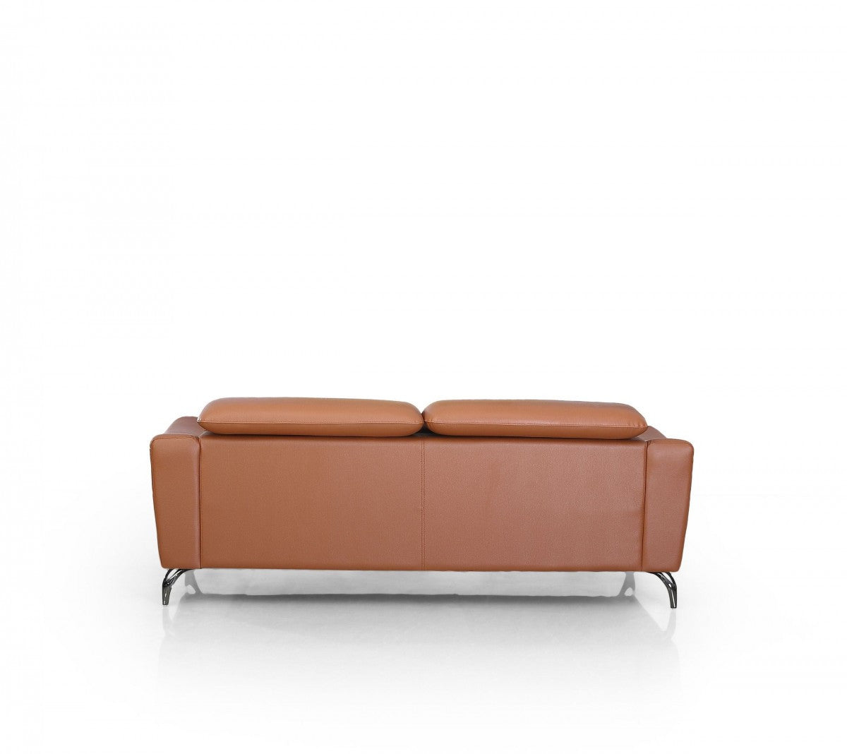 Urban 80" Brown Leather Adjustable Headrest Sofa By Homeroots | Sofas | Modishstore - 4