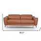 Urban 80" Brown Leather Adjustable Headrest Sofa By Homeroots | Sofas | Modishstore - 5
