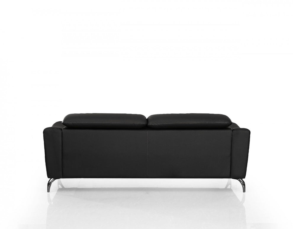 Urban 80" Brown Leather Adjustable Headrest Sofa By Homeroots | Sofas | Modishstore - 8