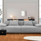 Industrial 86" Grey Sofa With Two Throw Pillows By Homeroots | Sofas | Modishstore