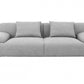 Industrial 86" Grey Sofa With Two Throw Pillows By Homeroots | Sofas | Modishstore - 3
