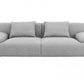 Industrial 86" Grey Sofa With Two Throw Pillows By Homeroots | Sofas | Modishstore - 4