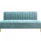 Stylish 71" Light Green Fabric And Gold Sofa By Homeroots | Sofas | Modishstore - 2