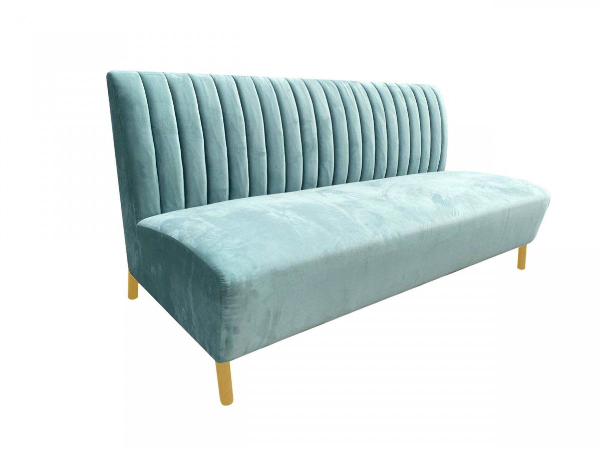 Stylish 71" Light Green Fabric And Gold Sofa By Homeroots | Sofas | Modishstore - 3