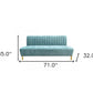 Stylish 71" Light Green Fabric And Gold Sofa By Homeroots | Sofas | Modishstore - 6