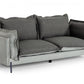 Modern 87" Two Tone Grey Sofa With Reversible Cushions By Homeroots | Sofas | Modishstore - 4