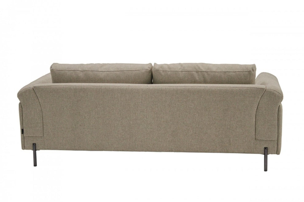 Contemporary 84" Tan Sofa With Two Cushions By Homeroots | Sofas | Modishstore - 4