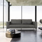 Modern 87" Dark Grey Sofa With Removable Back Cushions By Homeroots | Sofas | Modishstore