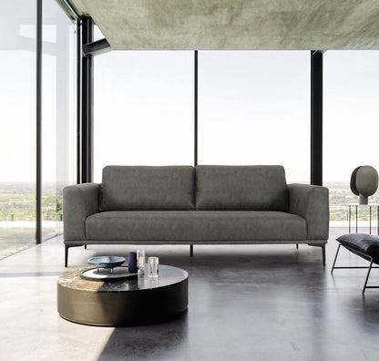 Modern 87" Dark Grey Sofa With Removable Back Cushions By Homeroots | Sofas | Modishstore