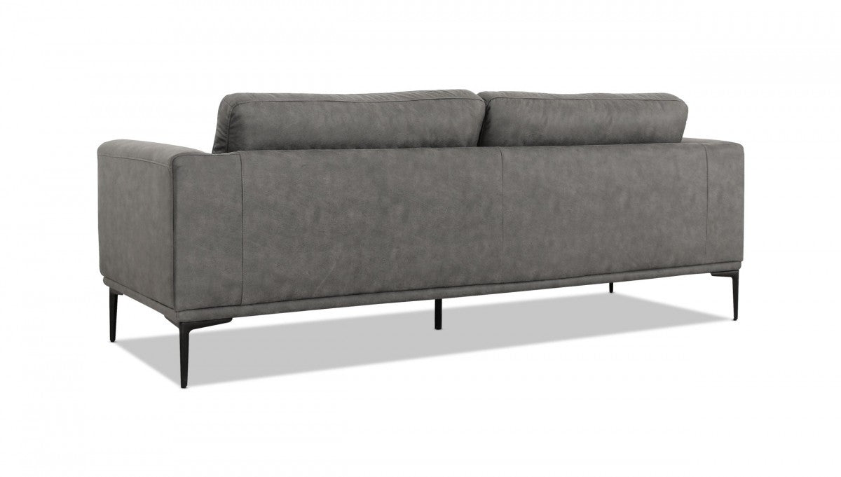 Modern 87" Dark Grey Sofa With Removable Back Cushions By Homeroots | Sofas | Modishstore - 4