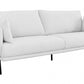 Modern 85" White and Black Fabric Sofa By Homeroots | Sofas | Modishstore - 4