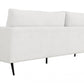Modern 85" White and Black Fabric Sofa By Homeroots | Sofas | Modishstore - 5