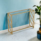 12" Clear and Gold Glass Frame Console Table By Homeroots | Console Tables | Modishstore - 2