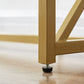 12" Clear and Gold Glass Frame Console Table By Homeroots | Console Tables | Modishstore - 4