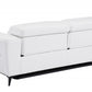83" White Italian Leather Reclining Sofa By Homeroots | Sofas | Modishstore - 3