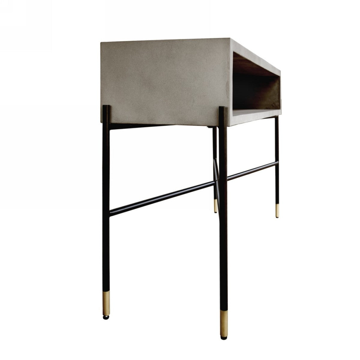 Industrial 45" Concrete And Metal Console Console Table By Homeroots | Console Tables | Modishstore - 4