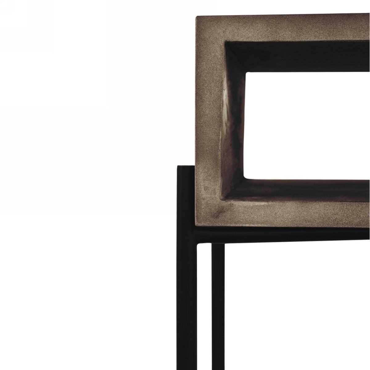 Industrial 45" Concrete And Metal Console Console Table By Homeroots | Console Tables | Modishstore - 5