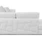 White Deco Tufted Italian Leather Modular L Shape Two Piece Corner Sectional By Homeroots | Sectional | Modishstore