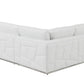 White Deco Tufted Italian Leather Modular L Shape Two Piece Corner Sectional By Homeroots